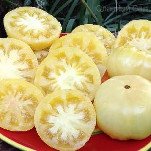 Томат Даггин Белый желтые помидоры в разрезе